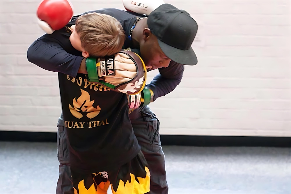Two People training for Muay Thai