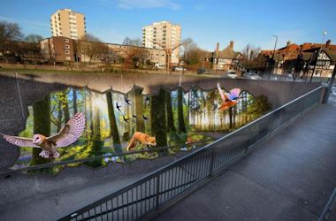 A beautiful mural of nature